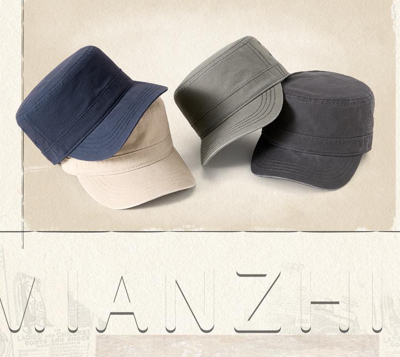 Large Head Military-Style Duckbill Cap - Sun Protection for Middle-Aged & Elderly Men