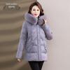 SNOWFLYING Women's Elegant Fox Fur Collar Winter Down Jacket