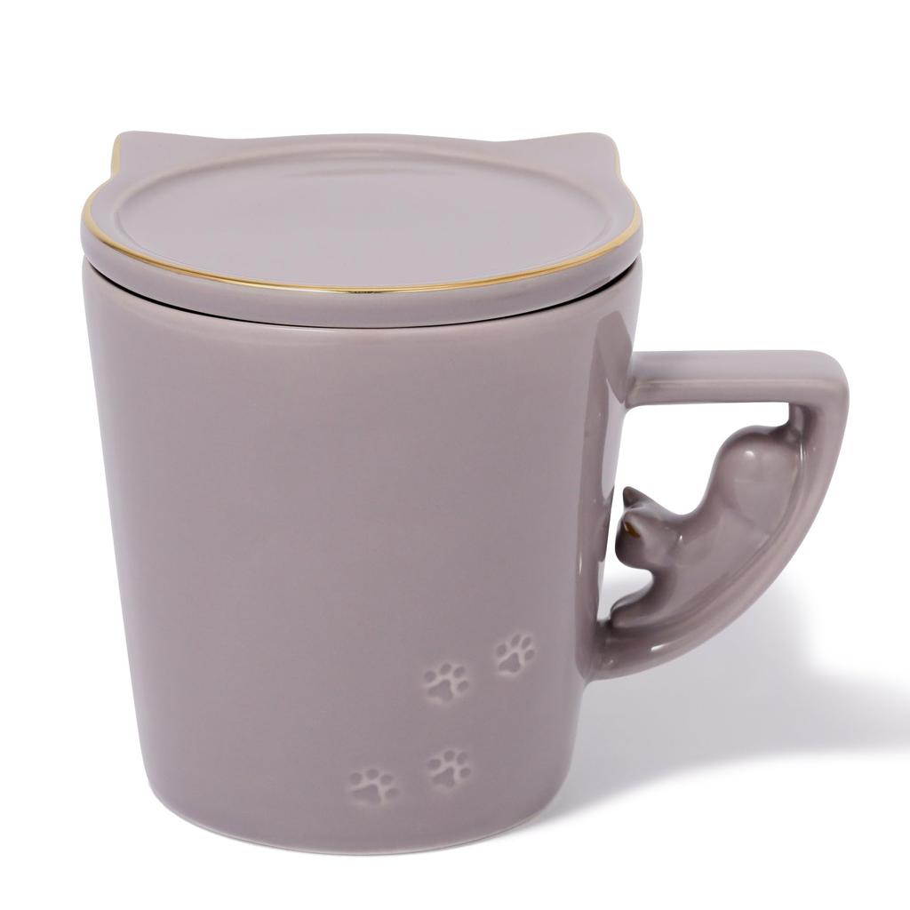 Francfranc Cat Figurine Gray Mug,