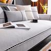 Sofa Cushion Non-Slip Simple Modern Light Luxury Style Leather Cushion for Four Seasons Thickened Fleece-lined Sofa Cover