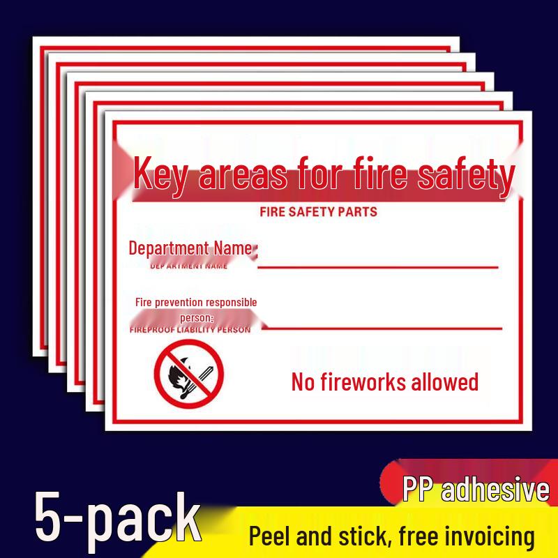 Fire Safety Responsibility Reminder Stickers
