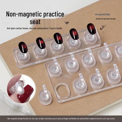 Wearable Acrylic Nail Holder for Manicure Practice - Non-Magnetic Design Template Stand Tool