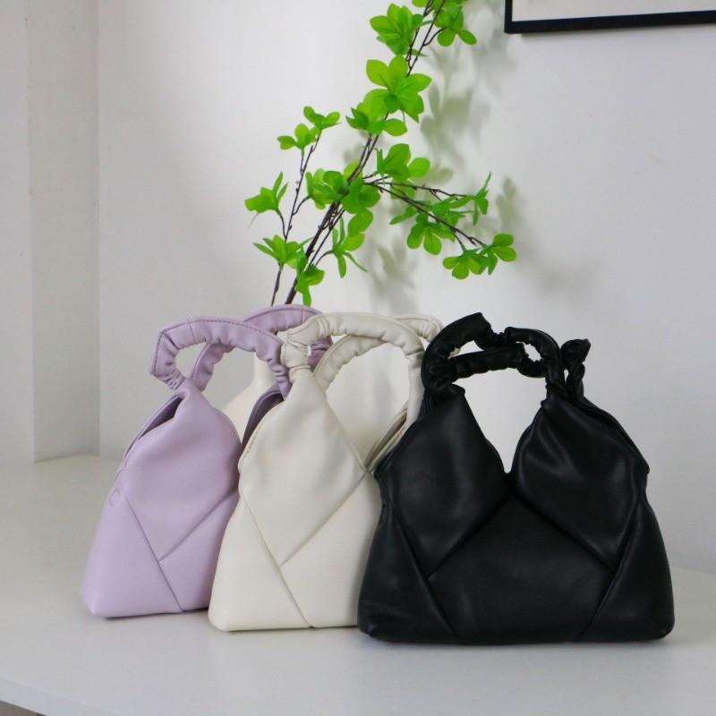 IELGY Korean Version One-Shoulder Portable Soft Leather High-End Drawstring Pleated Dumpling Bag Large Capacity All-Ma