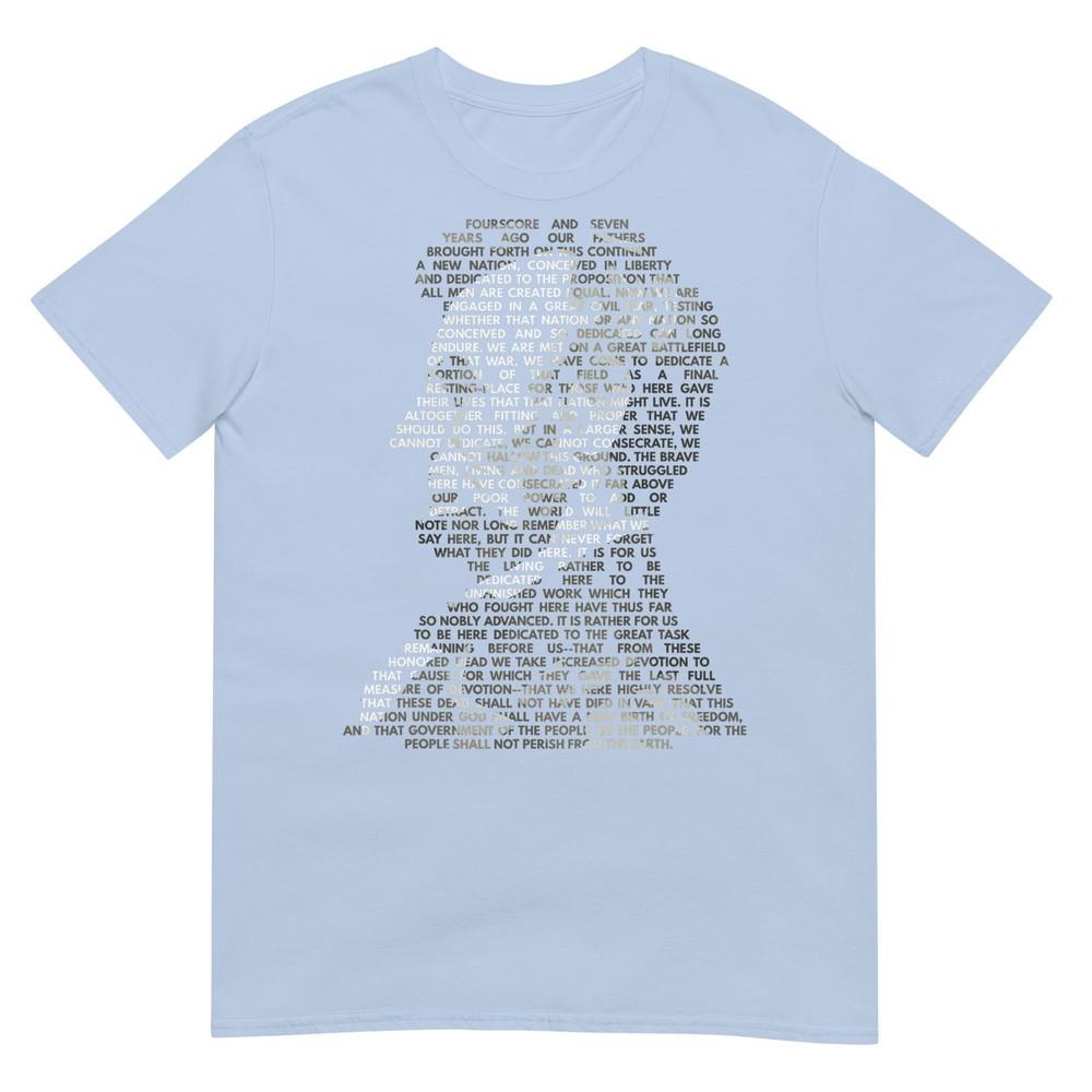 Abraham Lincoln Portrait Gettysburg Address TShirt S