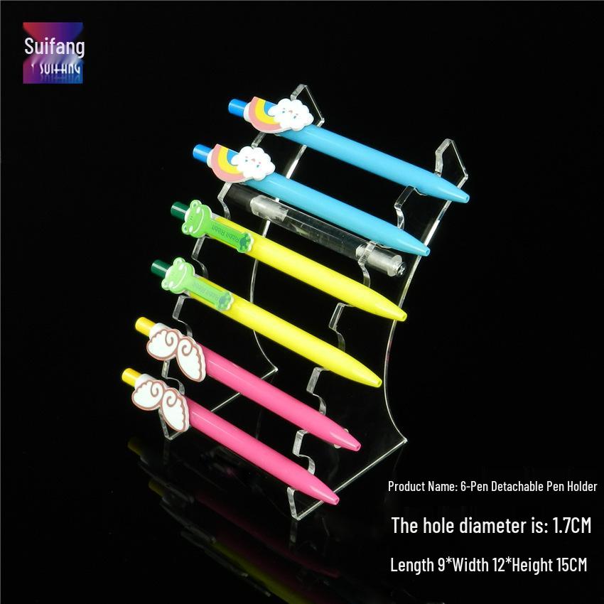 Clear Acrylic Makeup & Stationery Organizer: Pen, Eyebrow Pencil, Lip Gloss, Mascara, and Brush Holder Display Stand