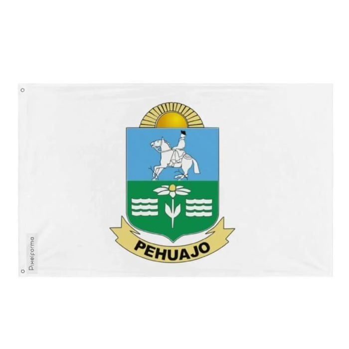 Drapeau - Pehuajó - 96 X 144 Cm - Polyester - Impression Recto/verso - Œillets En Fer
