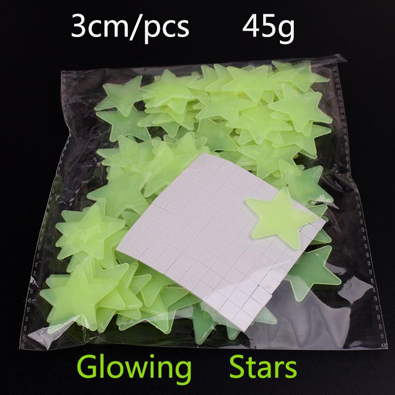 

Star Stickers 100pcs: Glowing 3D Fluorescent Wall Decals