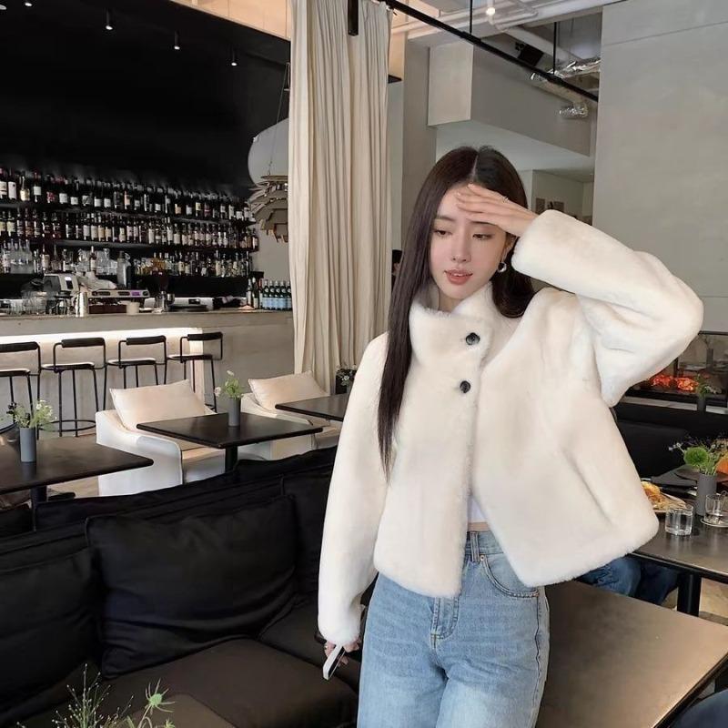 New Imitation Mink Fleece Fur Integrated Autumn and Winter Thickened Small Short Fur Fur Jacket Women's Clothing