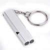 Portable High Frequency Loud Double Hole Emergency Whistle with Keychain (golden)