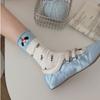Female Spring and Autumn Assorted Striped Dot Bowknot Cartoon Cute Animal Curled Edge In The Tube Pile Socks