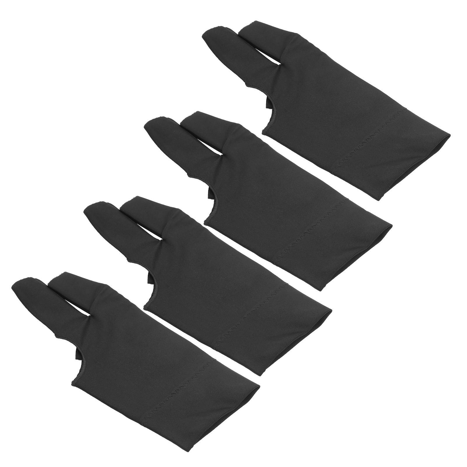 

4pcs Unisex Snooker Billiard Cue Glove Pool Left Right Hand Open Three Finger Gloves