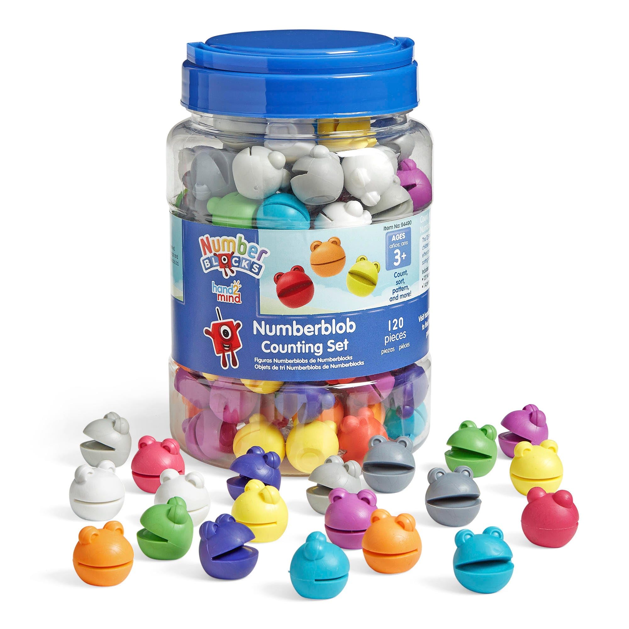 Learning Resources Number Blocks Counting Set for Kids, Math Counters, Sorting Counters, Math Learning, Ages 3+, Multicolor, 12.5 x 12.5 x 15cm