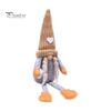 Long Legged Gnome Figurines Christmas Plush Decoration with Legs, Faceless Handmade Fabric Neutral Gifts for Friends Doll Figurines, Sitting Elf Home