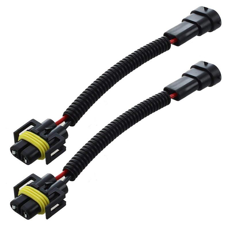 2pcs Car Headlamp H11 H9 H8 Extension Wiring Harness Replacement for Car Automotive Headlights Fog Lights