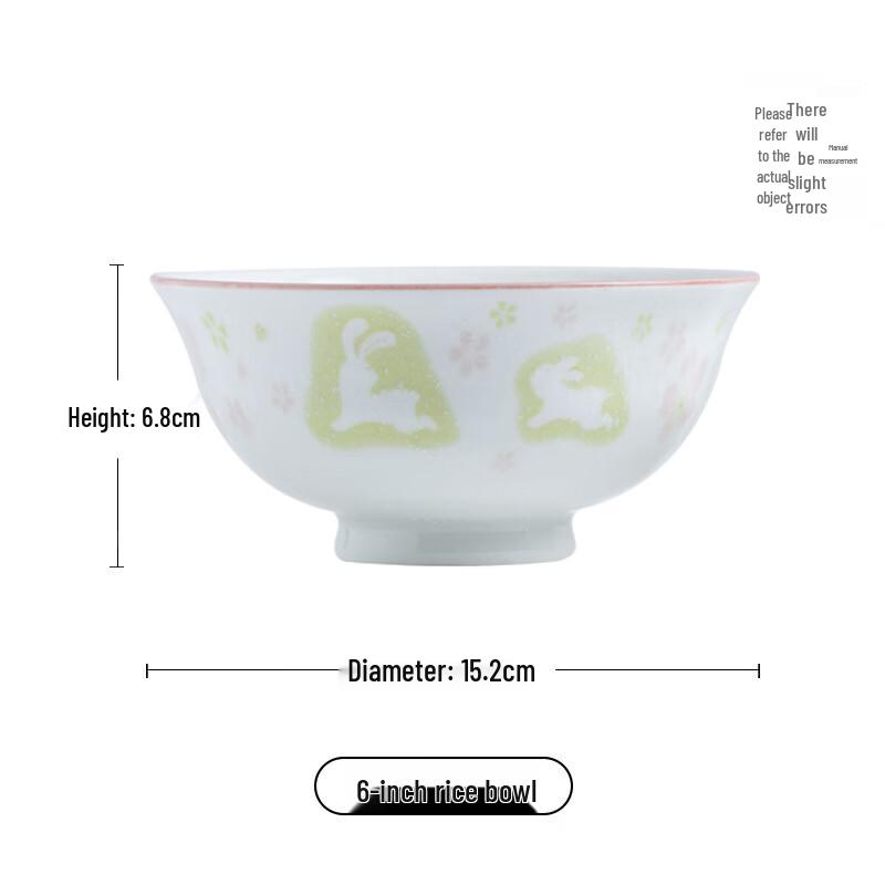Ru Han Japanese Style Cartoon Ceramic Rice Bowl Set
