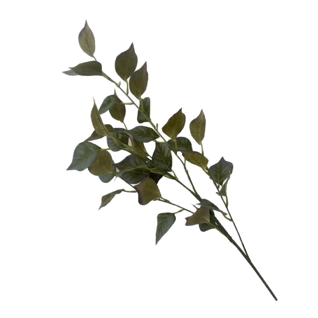 Künstlicher Bodhi-Blattzweig Dekorativer Hoher Stiel Kunstblatt-Arrangement für Zuhause Büro Wandvase Blumige Dekoration