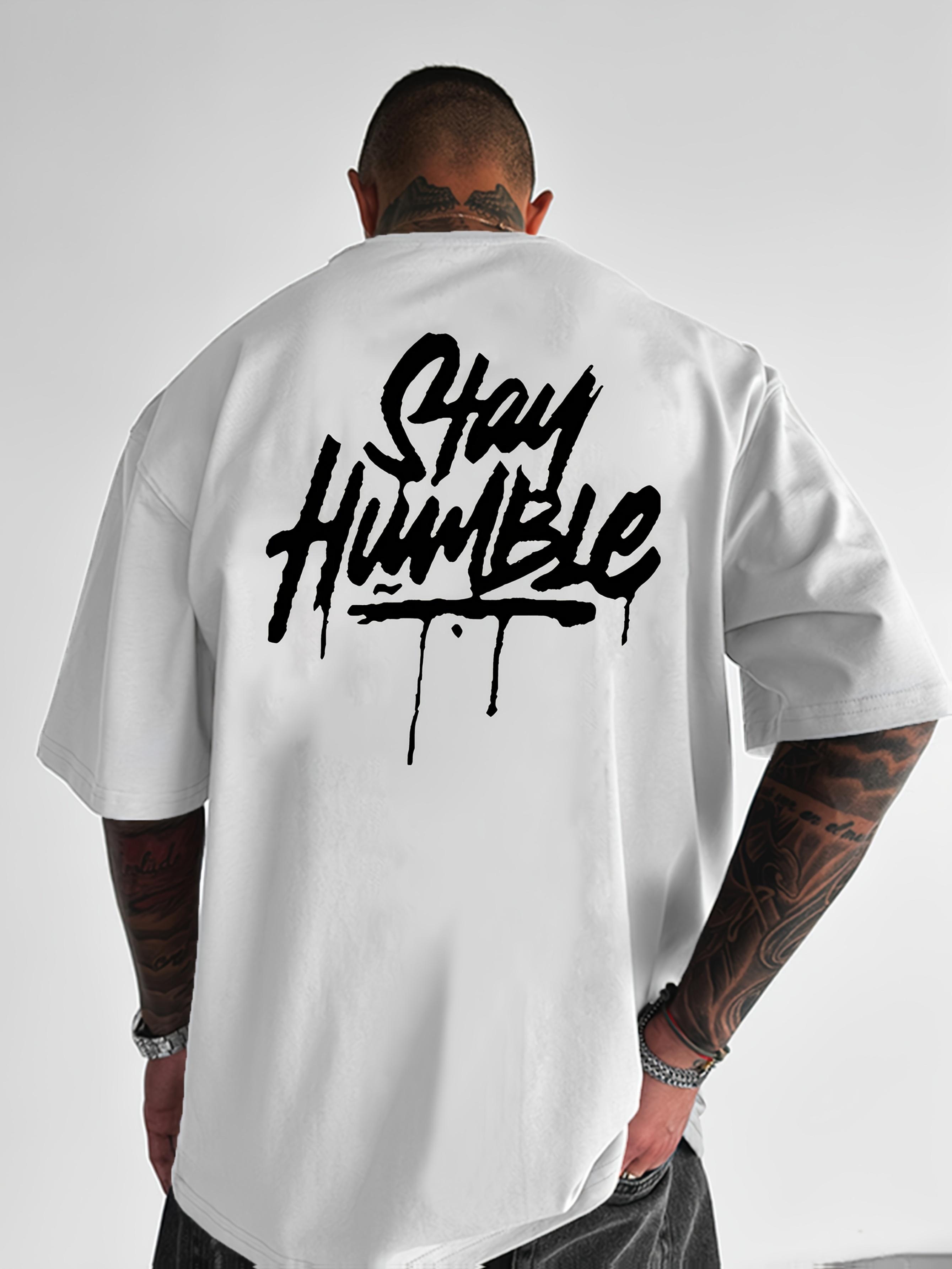 ZX Summer Hot Selling Mens Printed Round Neck Tshirt Fashionable and Trendy Comfortable and Lightweight Lencouraging Humility S
