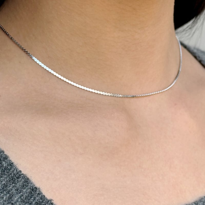 

by hyeres [925 silver] Flat s chain necklace (Silver) BH7N40711W9420 single type