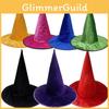 Witches Halloween Hat Cosplay Prop Plush Fabric For Party Decorations Costumes