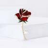Fashion Enamel Rose Brooches for Women Unisex Pearl Plant Pins Event Party Luxury Gifts Backpack Decoration Clothes Accessories