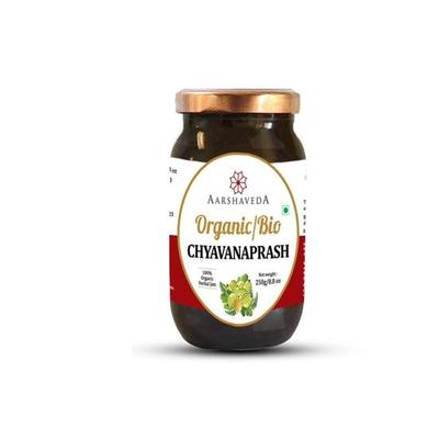 Vaso di Chyawanprash Biologico 250g - Formula Erboristica Pura al 100% e Certificato USDA, Chyawanprash Senza Zucchero, Supporto Immunitario Biologico