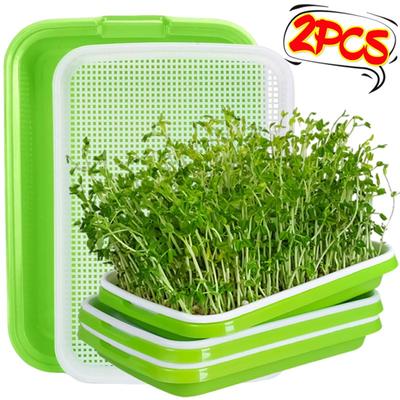 Microgreens Sprout Tray Germination Tray Double Layer Sprout  Hydroponics Tray Plate Nursery Pots Soilless Cultivation Planting