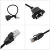 RJ45-Kabel, Stecker auf Buchse, Schraubmontage, Ethernet-LAN-Netzwerk-Verlängerungskabel, RJ45-Buchse auf Stecker