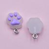 Transparent Resin Cat Paw Pendant for DIY Jewelry