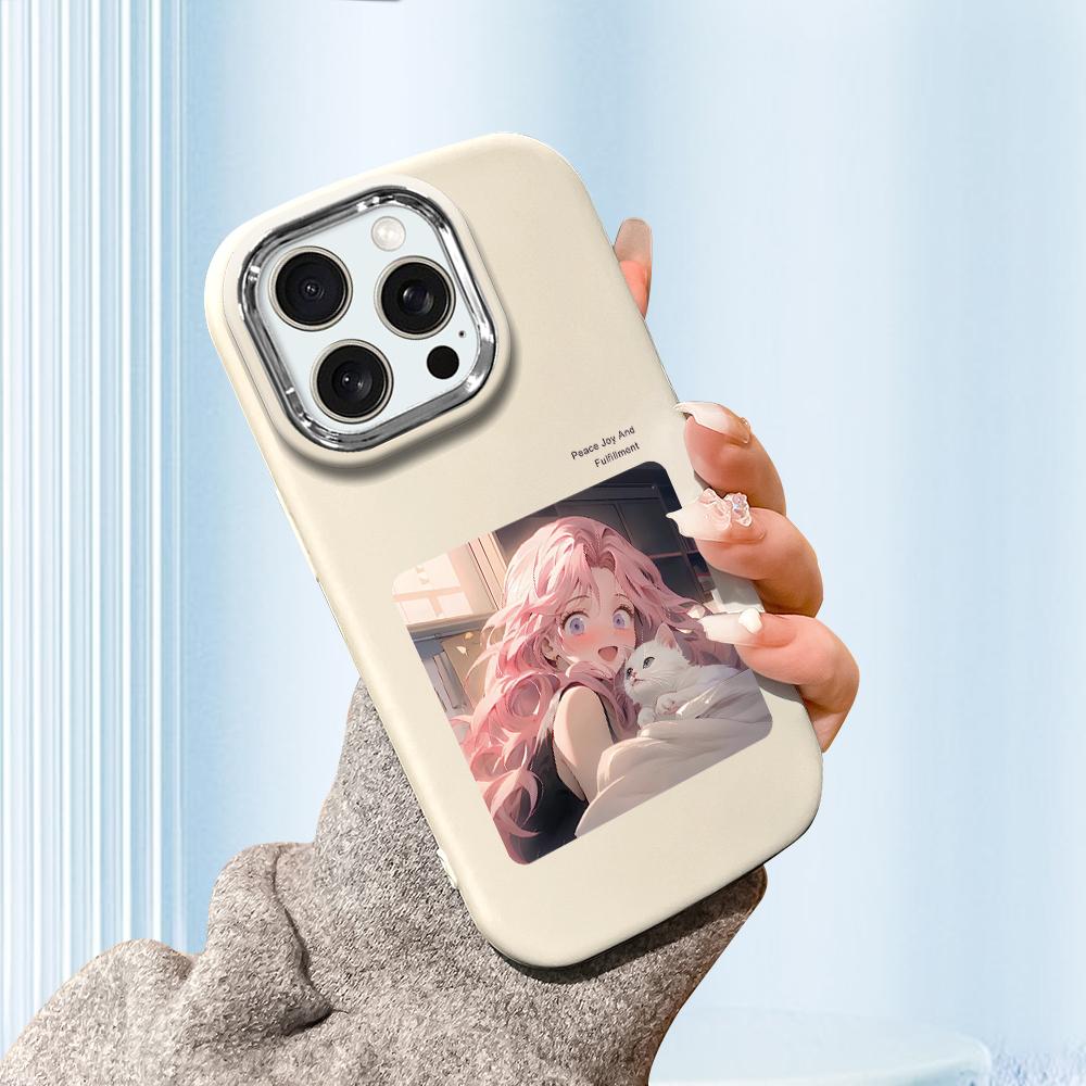 

For Samsung A15 A17 A35 A56 S25 S24 S23 Redmi 10 13 14C Note11 Note14 Xiaomi 13T Cartoon Black Cat Silver Edge Soft Liquid Silicone Protective Casing Samsung A35 5G білий