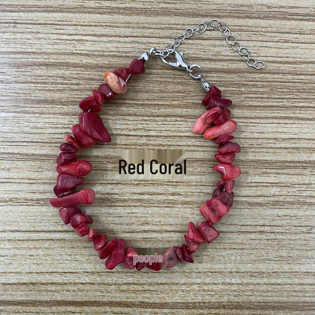 Pink Purple Agate Crystal Beaded Bracelet - Semi-Precious Gift for Female Students & Best Friends