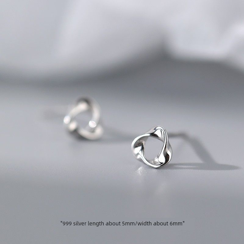 

Xiangnan Sterling Silver Women s Best Selling Classy Summer Niche Earrings 999 silver triangle stud earrings (two price)