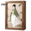 Handcrafted Decorative Tissue Box Chinese Style Rectangular Box, High-density Board Paper Holder, Classical Unique Oriental Home Decor Four