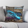 Transpennine Express Class  Square Pillowcase Polyester Linen Velvet Creative Zip Decorative Pillow Case Room Cushion Cover
