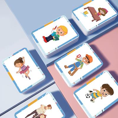 50Pcs What Am I Doing Flash Cards Conversation Flashcards Action Behaviors Lanuage For Learning To Talk Family Cards
