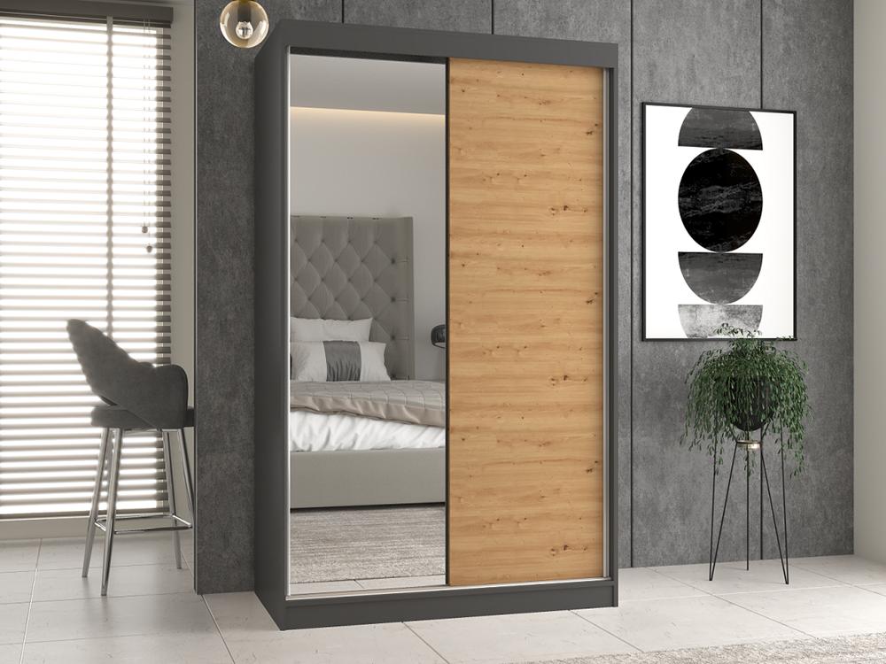 Wardrobe Iga 120 A/B ANTHRACITE ARTISAN