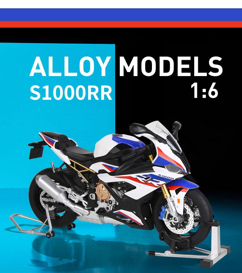 Spray 1/6 BMW S1000RR Alloy Metal Diecast Motorcycle Car Model Toys Boy Children's Toy Perfect Birthday Gift for Holiday Collect