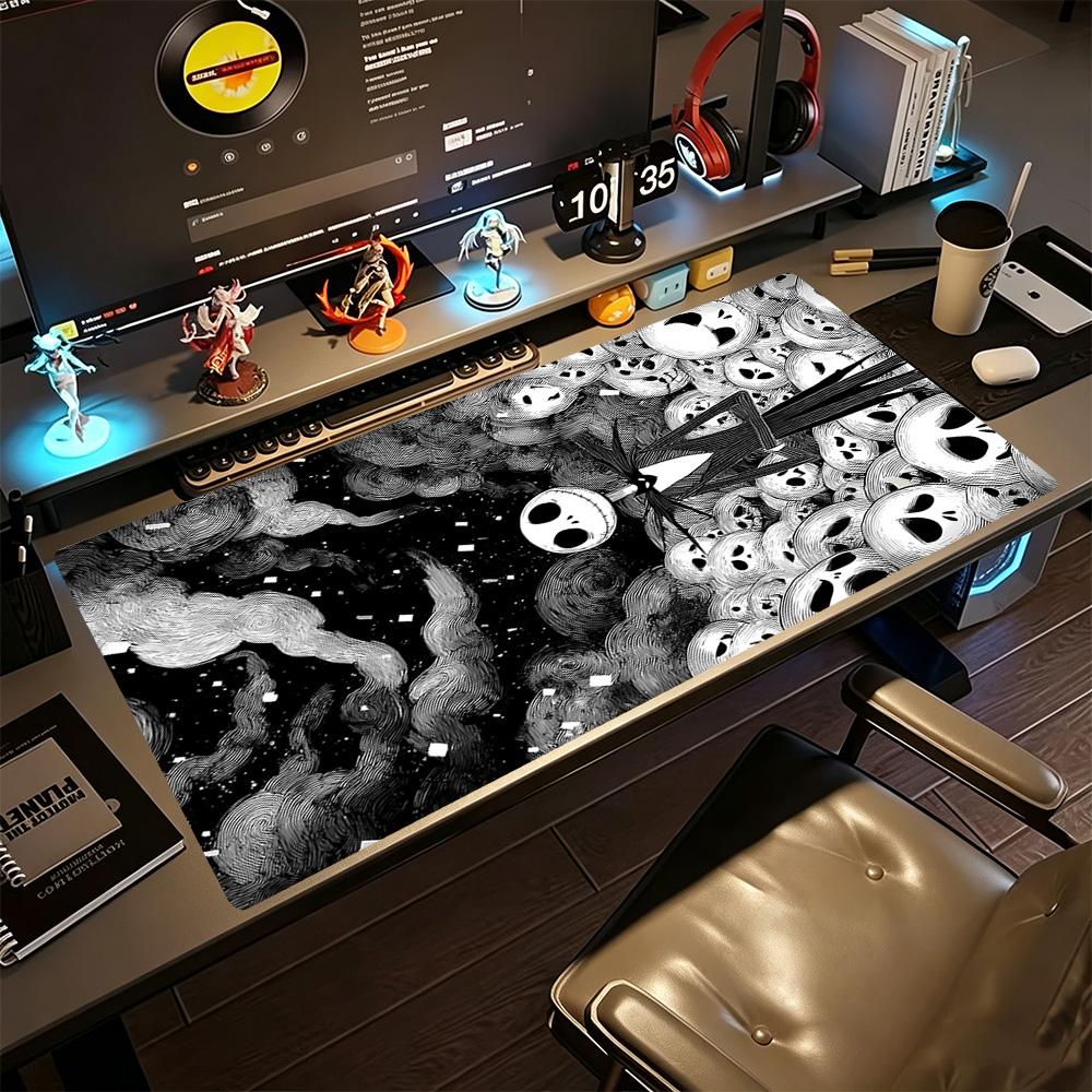 Jack Skellington Large Mouse Pad Keyboard Pad Study Desk Mat Non-Slip Rubber Base Computer Decor Item Office Use