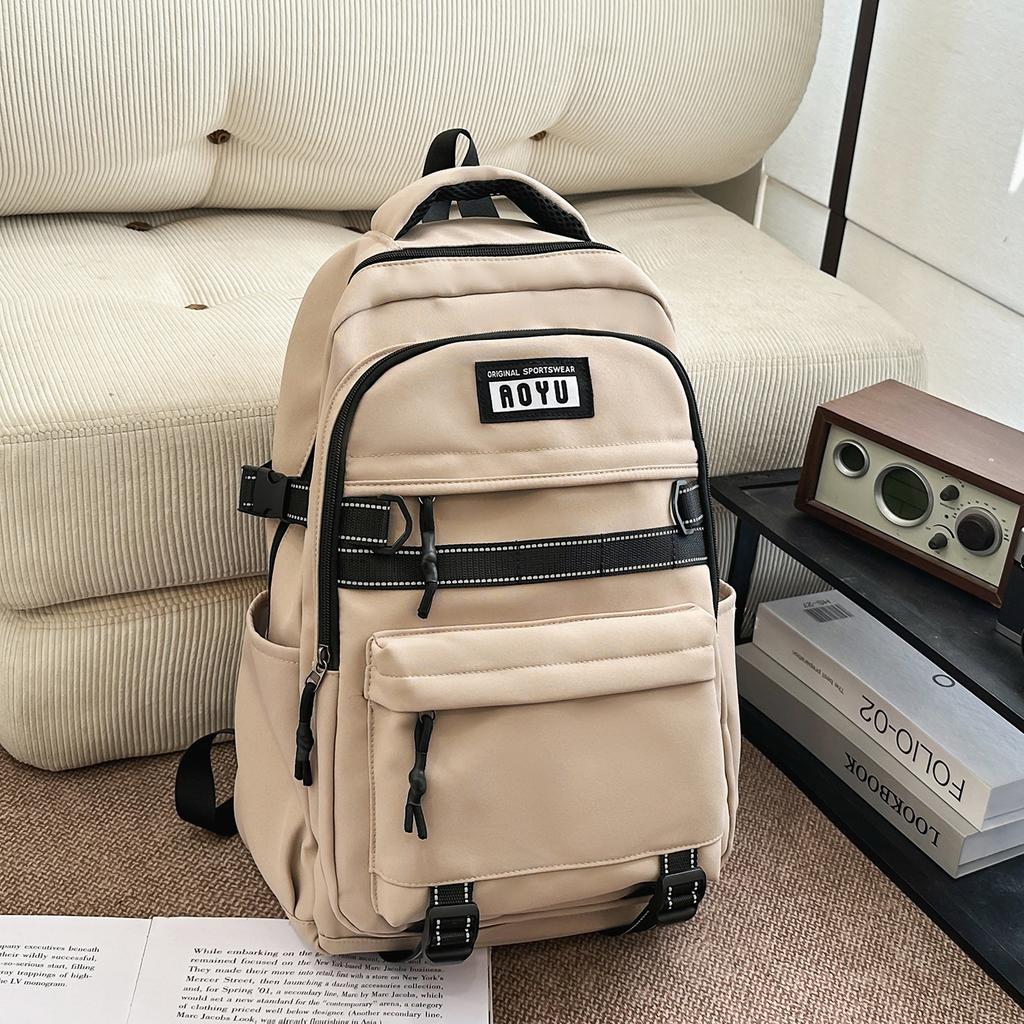 Schoolbag schoolbag male junior high school student 1011 summer trend large capacity backpack female Japanese leisure high school student backpack