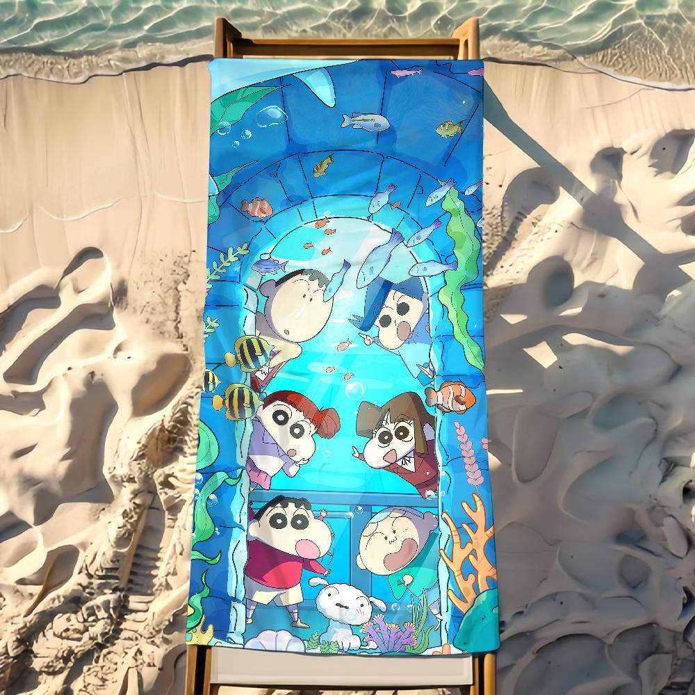 Cartoon C-Crayon S-Shin-Chan Towel Beach Towel Travel Lightweight Skin Friendly For Pool Beach Camping Cruise Summer
