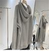 Women's Waffle Knit Hooded Zipper Cardigan - New Loose Slim Design for Autumn/Winter
