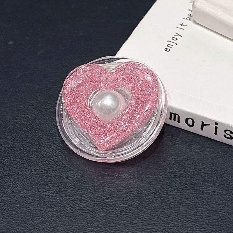 

Multifunctional Heart Pearl Phone Case with Airbag Stand
