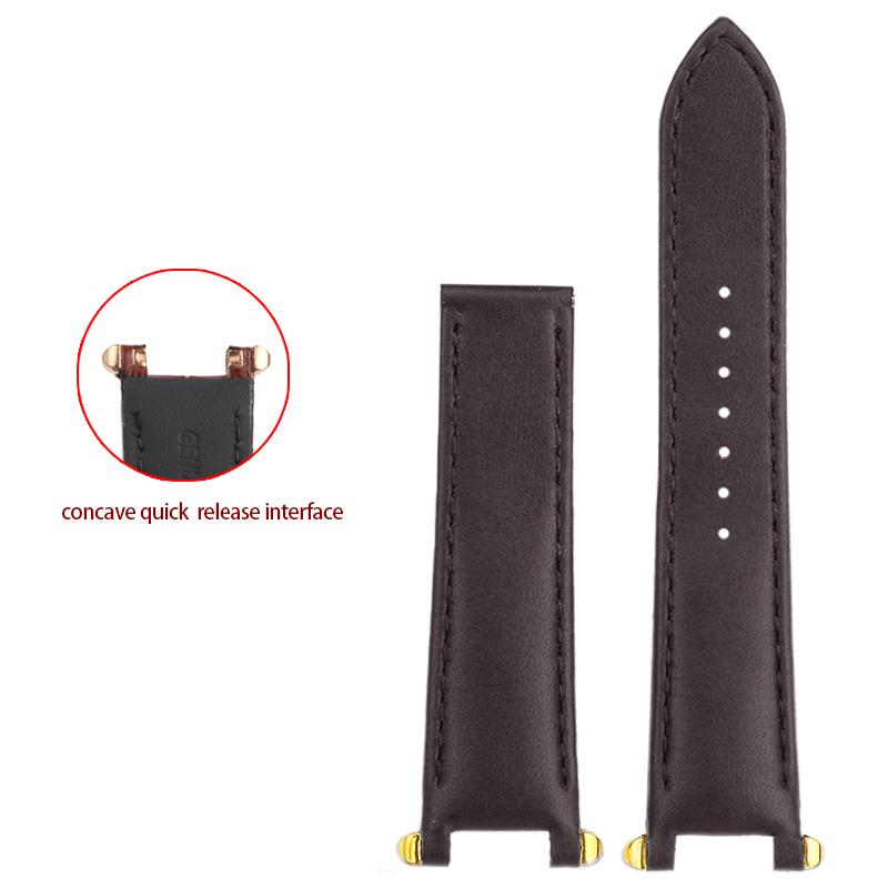 

Оригінальний шкіряний ремінець для Cartier PASHA WGPA0019/0026 W2PA0014 Серії Зі виїмкою Ремінець для годинника Чорно-синій Ремінець для годинника Браслет Ремінь 19x12mm