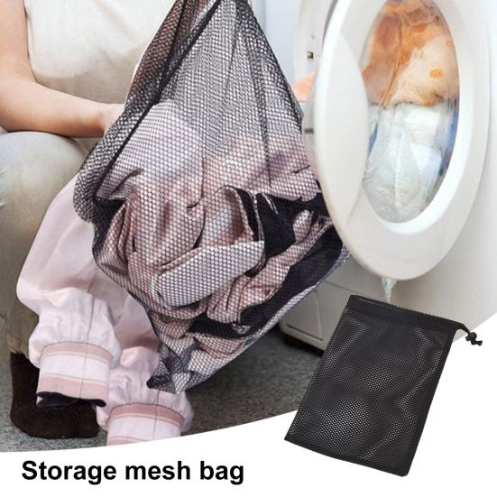 

Сумка для хранения из полой сетки со шнурком для рта, портативные косметические наушники, сумка для хранения ключей от мобильного телефона, дорожные туалетно-косметические принадлежности S 2pcs чёрный