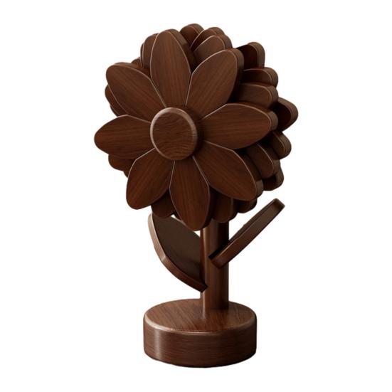 

Wooden Sunflower Coaster Heat-Resistant Hot Dish Pot Bowl Teapot Pan Trivet Decorative Kitchen Coffee Dining Table Drink Cup D