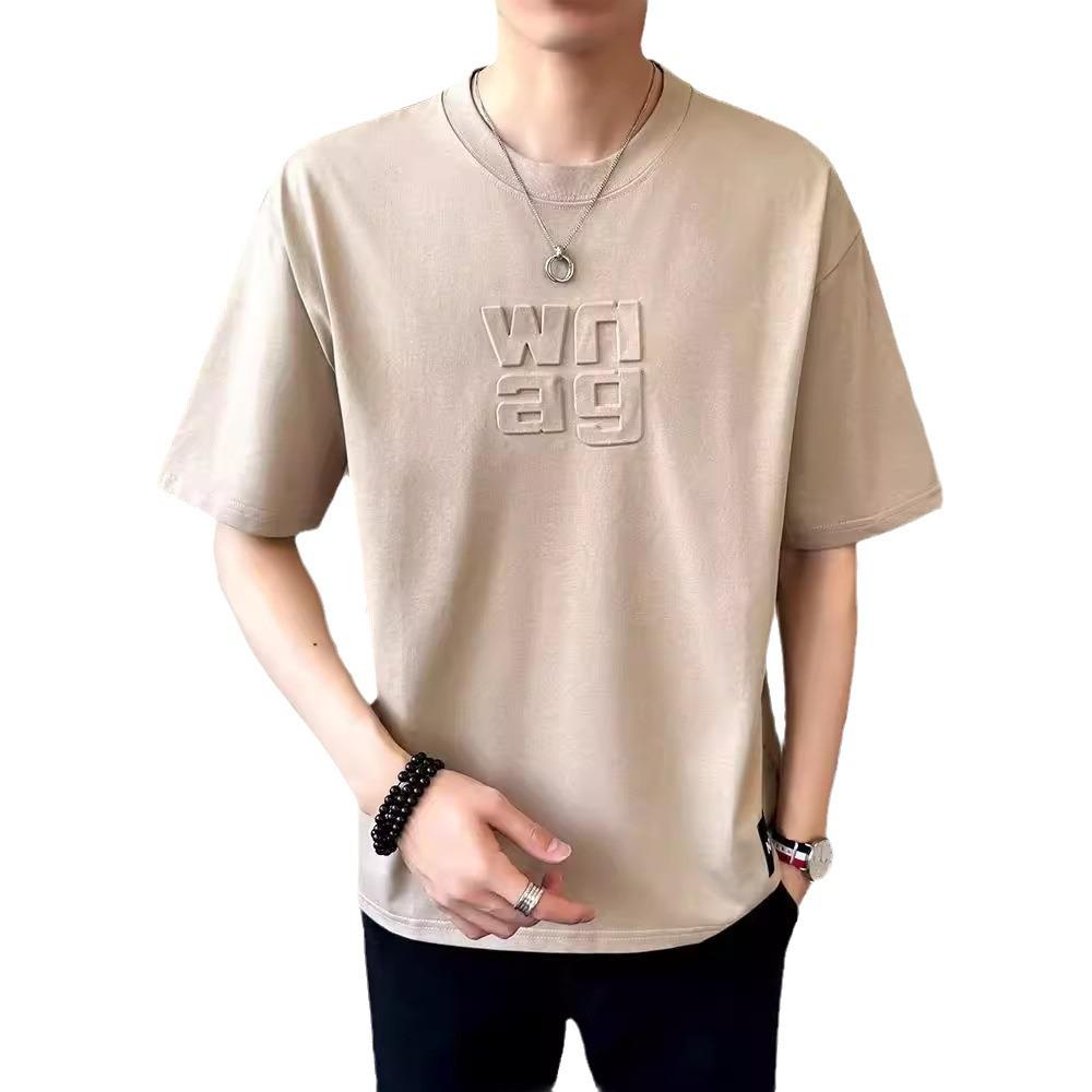 Men's Summer Short-Sleeve Printed T-Shirt, 2024 Trendy Loose Fit, Internet Celebrity Style.