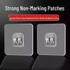 Transparent Punch-Free Adhesive Rack with Traceless Double Hook for Wall Surfaces