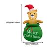 Christmas Inflatable Decorations Xmas Bear Candy Bag Design Lighted Holiday Display for Festival