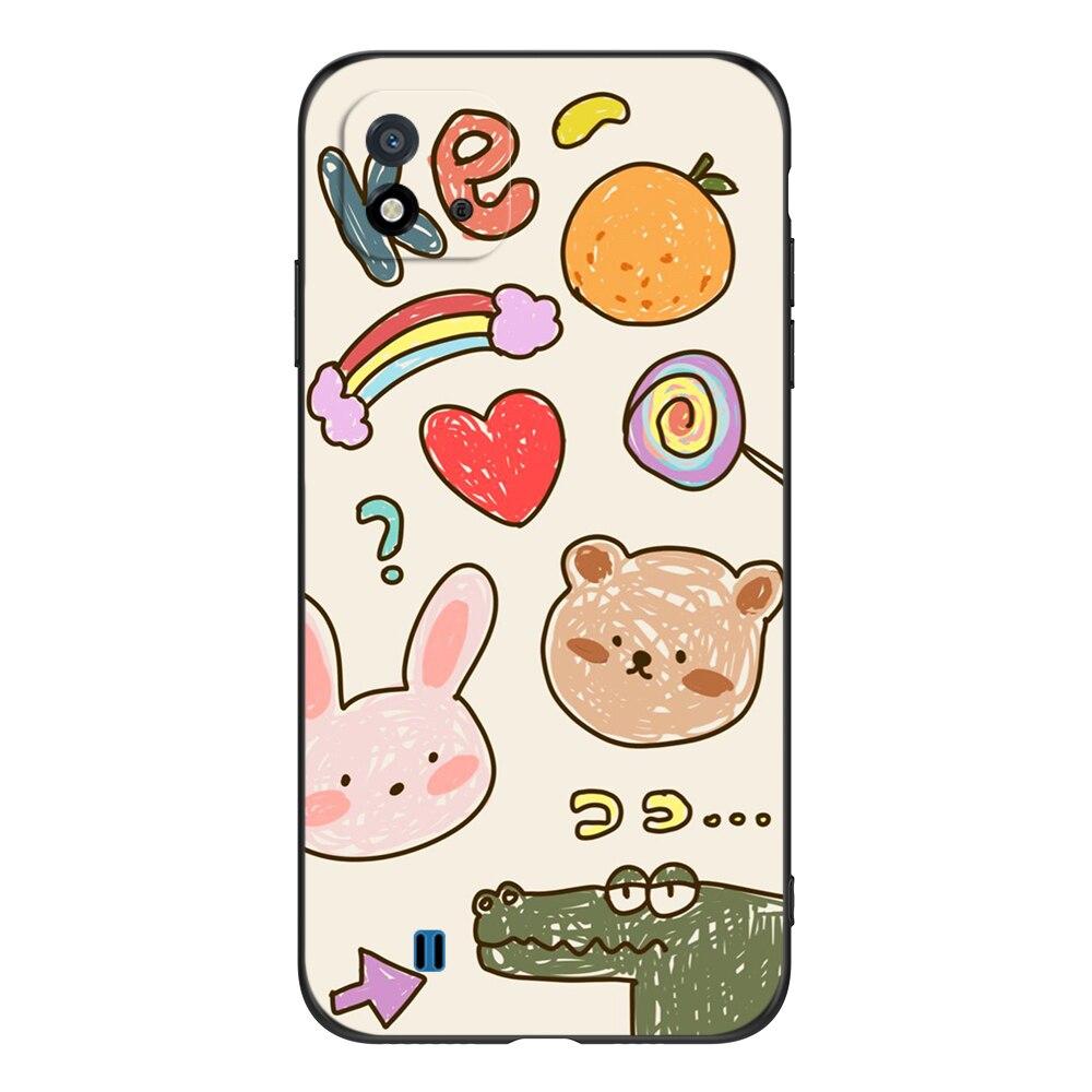 For Realme C11 2021 2020 Case Silicon Back Cover For OPPO RealmeC11 C 11 Case 6.5inch Black Tpu Case Cute Funy