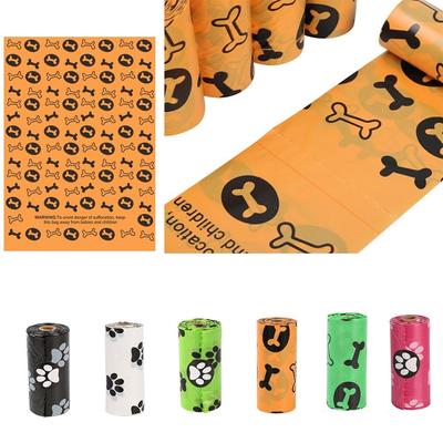 15pcs/roll Degradable Dog Poop Bags Disposable Cleaning Shit Bag Pet Garbage Bag  Puppy
