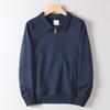 Export Surplus Autumn/Winter Half-Zip Fashion Turn-Down Collar Sweatshirt for Men, Versatile Trendy Sports Casual Jacket